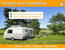 Tablet Screenshot of caravanactieterschelling.nl